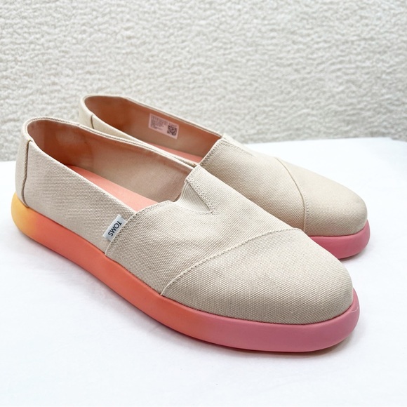 TOMS Womens Alpargata Mallow Canvas- Natural Canvas / Ombre Size 12 - Picture 2 of 8